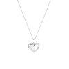 Zilveren ketting&hanger medaillon hart zirkonia (1058017)