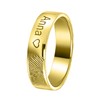 Zilveren ring gold vingerafdruk & gravering (1058507)