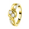 Ring, 925 Silber, vergoldet, Gravur, Zirkonia (1059061)