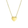 Zilveren ketting&hanger gold graveer hart (1059566)