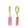 Ohrringe, Edelstahl, vergoldet (585 Gold), Opal in Pink (1061562)