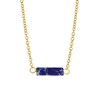 Lapis Lazuli stalen 14 karaat goldplated ketting (1061585)