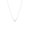 Silberne Halskette rhodiniert V-Design mit Zirkonia (1068152)