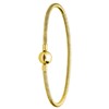 Goldplattiertes Armband aus Edelstahl mit Schlangengliedern und rundem Verschluss (1069000)