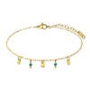 Stalen goldplated armband met blue lace agaat (1069835)
