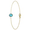 Stalen goldplated armband bol met turquoise (1069855)