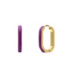 Stalen goldplated oorbellen met violet emaille (1069872)