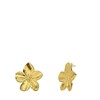 Stalen goldplated oorbellen bloemen (1069896)