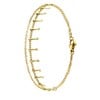 Stalen goldplated armband dubbel rond (1069900)