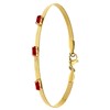 Stalen goldplated armband met bar rood (1069909)
