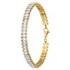 Stalen goldplated armband met wit (1069913)