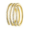 Ring aus 925er Silber, vergoldet, Spirale mit Zirkonia (1070007)
