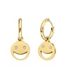 Ohrringe aus Edelstahl, vergoldet, Smiley mit Zirkonia (1070135)