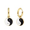 Ohrringe aus Edelstahl, vergoldet, mit Yin- und Yang-Symbol (1070145)