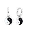 Stalen oorringen met ying yang (1070146)
