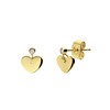 Stalen goldplated oorbellen met hart (1070431)