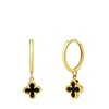 Ohrringe aus 14 Karat Gelbgold mit Onyxblüte (1070659)