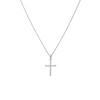 Halskette aus 925er Silber mit Anhänger, Kreuz, Zirkonia (1070760)
