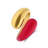 Stalen goldplated ring met roze emaille (1070811)