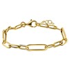 Zilveren goldplated paperclip armband (1070833)