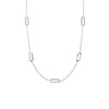 Zilveren ketting ovale hangers (1070839)