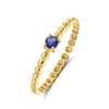 Ring, 375er Gelbgold, mit blauem Zirkonia (1070861)