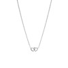 Zilveren ketting met hanger hartjes zirkonia (1070990)