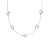 Zilveren ketting met hangers hart (1071056)