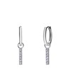Zilveren oorringen met hanger bar zirkonia (1071080)