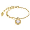 Guess stalen goldplated armband ROLLING HEARTS (1071228)