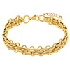 Stalen goldplated armband breed multi (1071322)