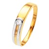 14 karaat bicolor gouden ring met zirkonia (26741505)
