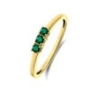 14 Karaat geelgouden ring smaragd (1070655)