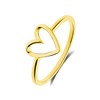 Zilveren goldplated ring hart (1071065)