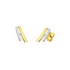 14 karaat gouden bicolor oorbellen zirkonia (1036341)