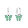 Stalen oorbellen met vlinder mint (1067779)