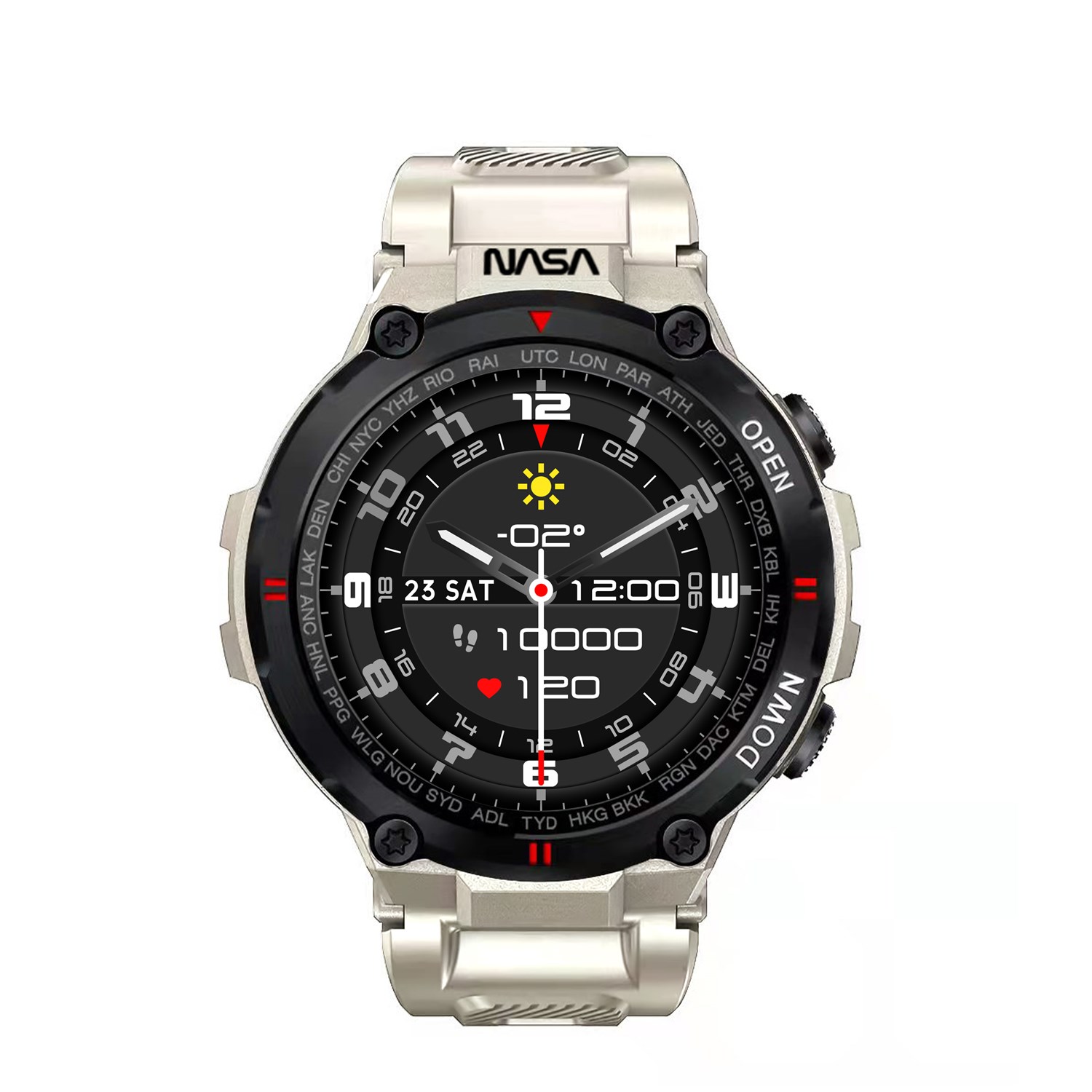 Nasa Smartwatch Digitaal Horloge Beige BNA30119-003