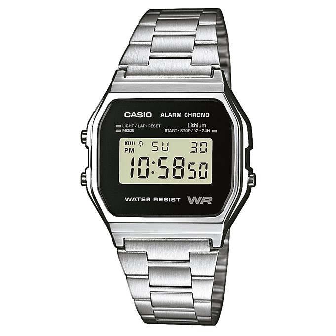 Casio Retro Digitaal Horloge Zilverkleurig A158WEA-1EF