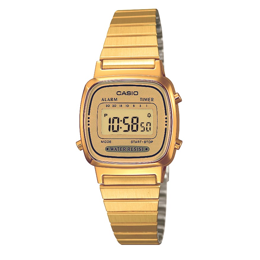 Casio Retro Digitaal Dames Horloge Goudkleurig LA670WEGA-9EF