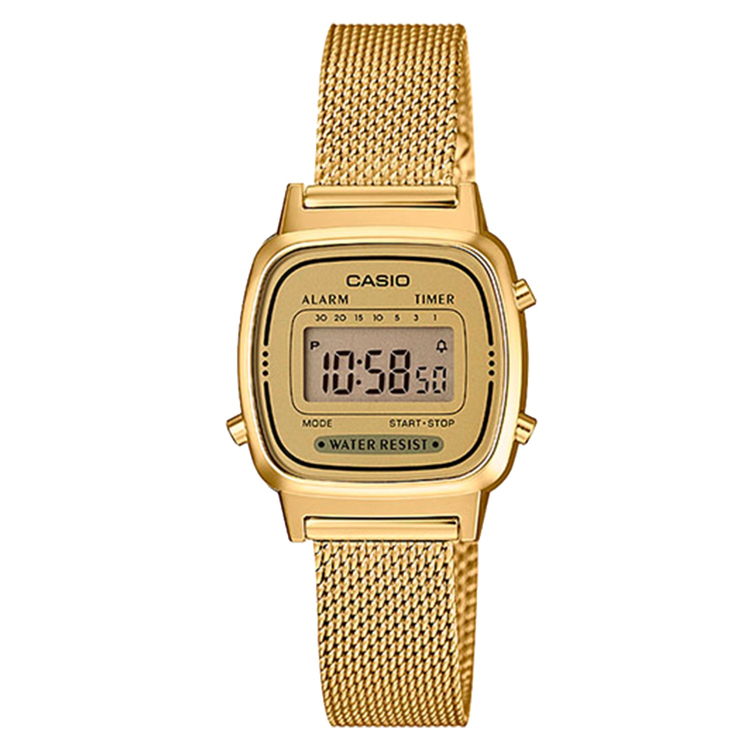 Casio Retro Digitaal Dames Horloge Goudkleurig LA670WEMY-9EF
