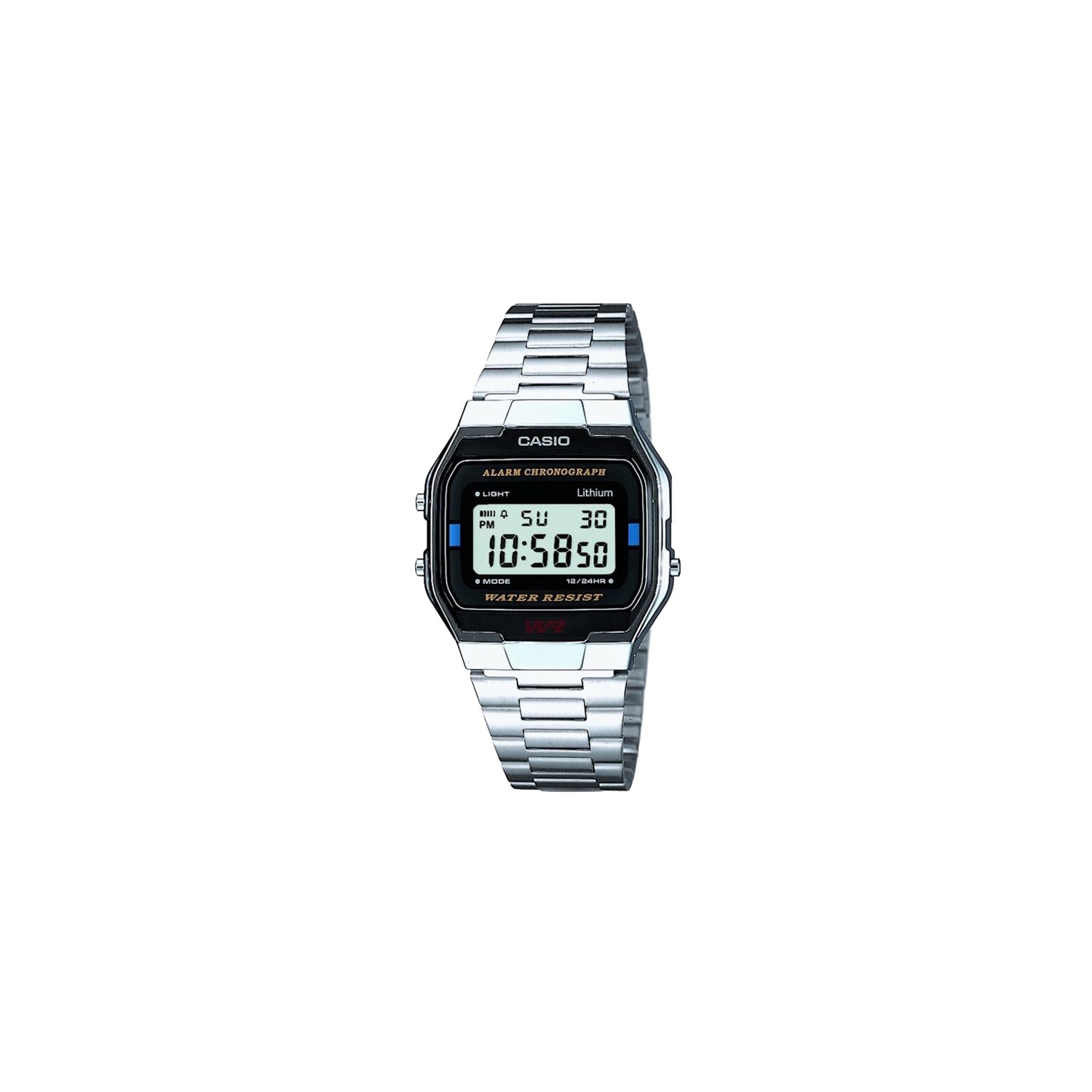 Casio Retro Digitaal Horloge Zilverkleurig A163WA-1QES