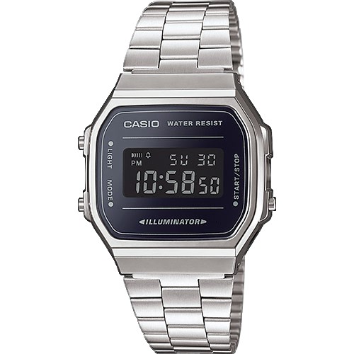 Casio Retro Digitaal Horloge Zilverkleurig A168WEM-1EF