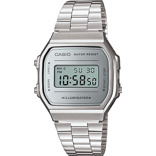 Casio Retro Digitaal Horloge Zilverkleurig A168WEM-7EF
