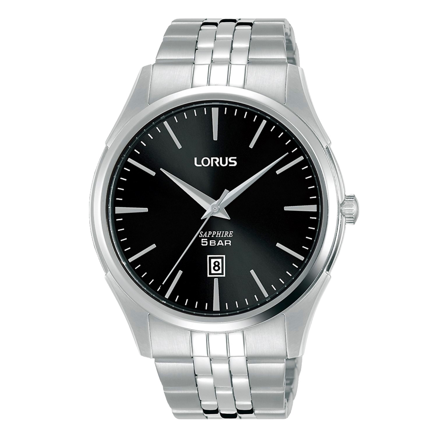 Lorus Heren Horloge Saffierglas Zilverkleurig 50m RH945NX9