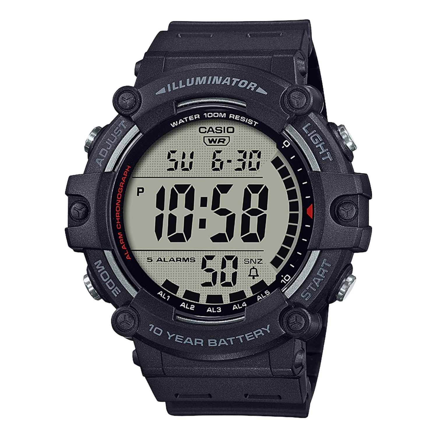 Casio Digitaal Heren Horloge zwart resin AE-1500WH-1AVEF