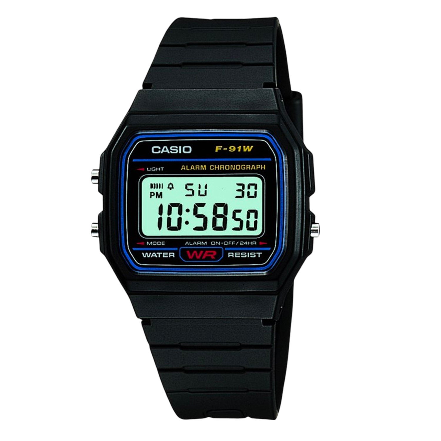 Casio Retro Digitaal Horloge Zwart F-91W-1YEG
