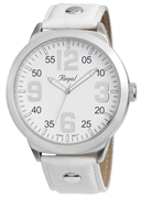 Regal Armbanduhr XL, weißes PU-Lederarmband R23804-161 (1006139)
