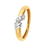 Bicolor-Ring, 585 Gold, mit Zirkonia (1008883)
