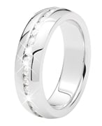 Stalen ring met wit zirkonia (1010374)