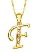 Halskette, vergoldet, mit Buchstabenanhänger A bis Z (1012842)